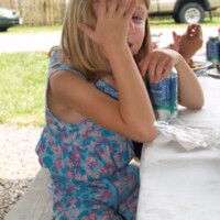Ashley Ray caught in a shy moment!