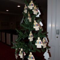 The "angel" tree stands ready for loving sponsors.